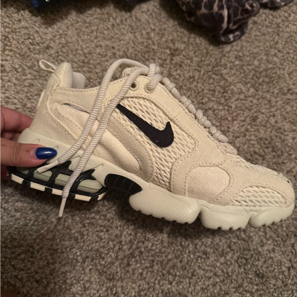 Nike Cream Sneakers with Black Swoosh